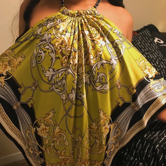 Cache Yellow multi colored blouse - Picture 4 of 6